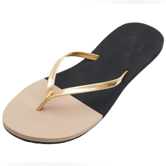 Reef gold dip two tone‎ flip flop Sz 8 - Picture 1 of 8